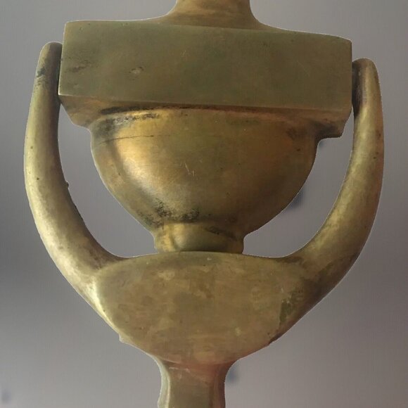 Vintage Brass Door Knocker Solid Engravable Colonial Classic Design 7.5" x 3.5" - Picture 3 of 12